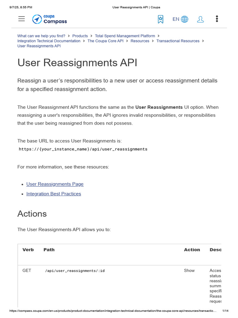 User Reassignments API Guide | PDF | Boolean Data Type | Software ...
