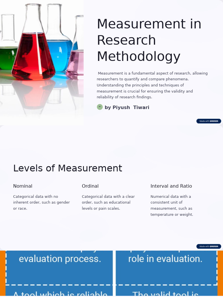 Measurement in Research Methodology | PDF | Statistics | Measurement