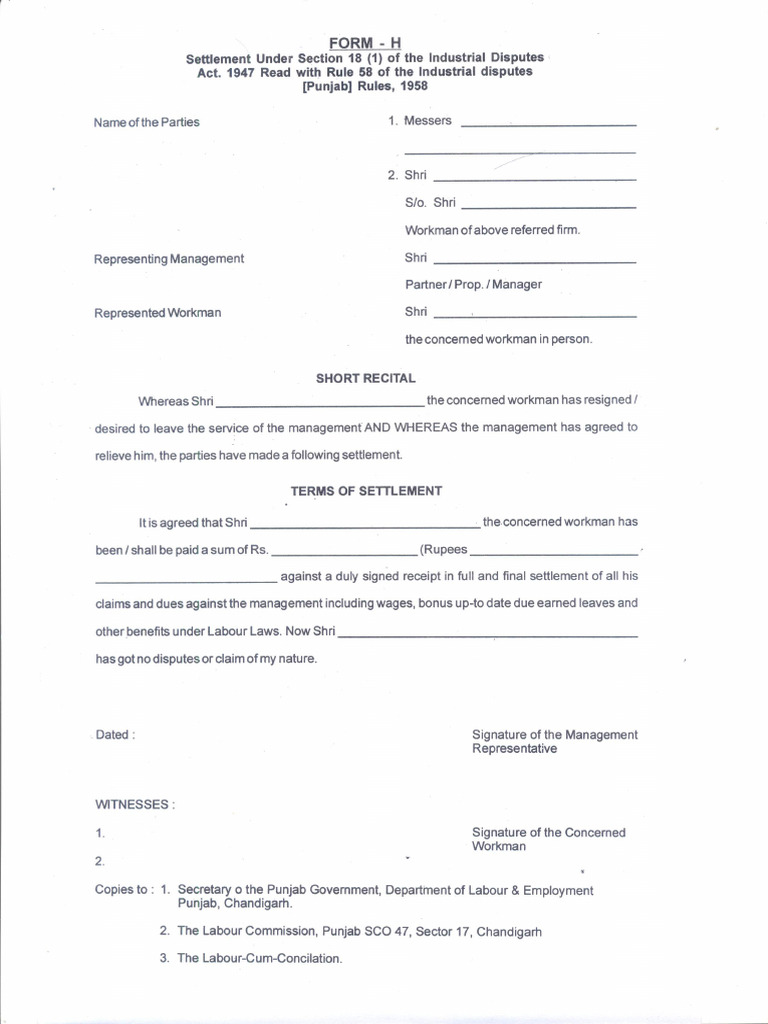 Form H | PDF