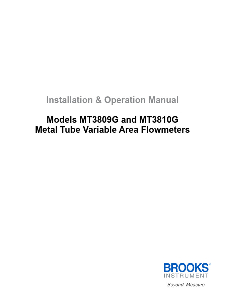 8 Manual Flowmeters Model 3810G - 230411 - 095049 | PDF | Electrostatic ...