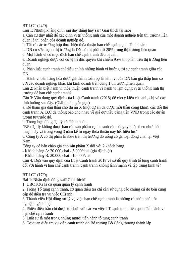 BT LCT | PDF