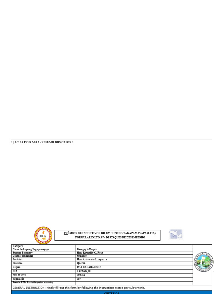 Destaques de Desempenho do LTIA 2022 | PDF
