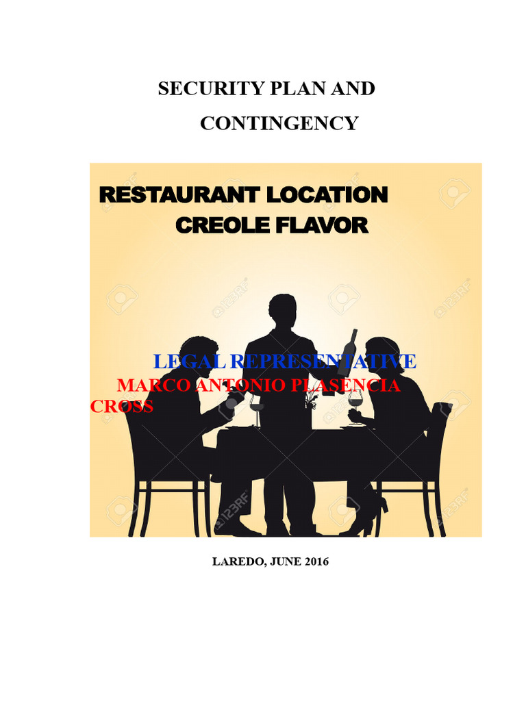Security and Contingency Plan for Sabor Criollo Restaurant | PDF ...