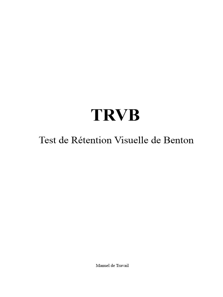 Test de Rétention Visuelle de Benton | PDF | Schizophrénie | Triangle