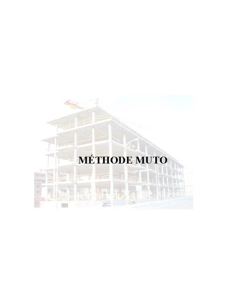 Méthode Muto en Analyse Structurelle | PDF | Calcul des structures et ...