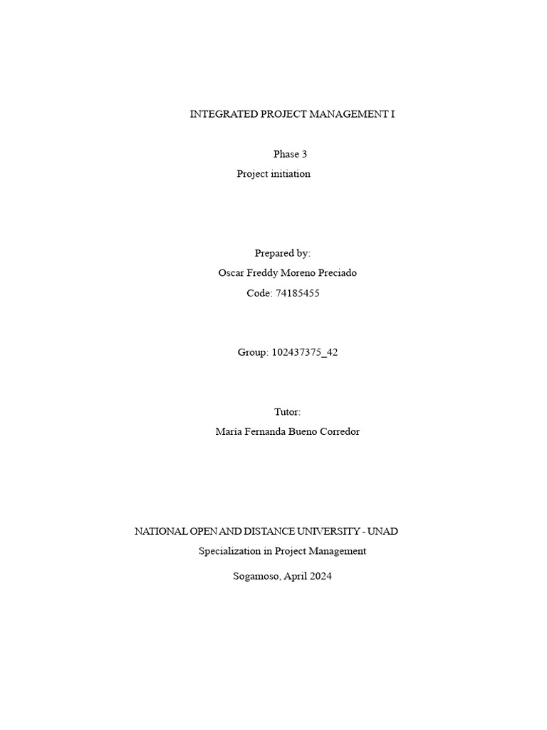 Phase 3. Project Initiation - Oscar - Moreno - Group 42 | PDF | Yogurt ...