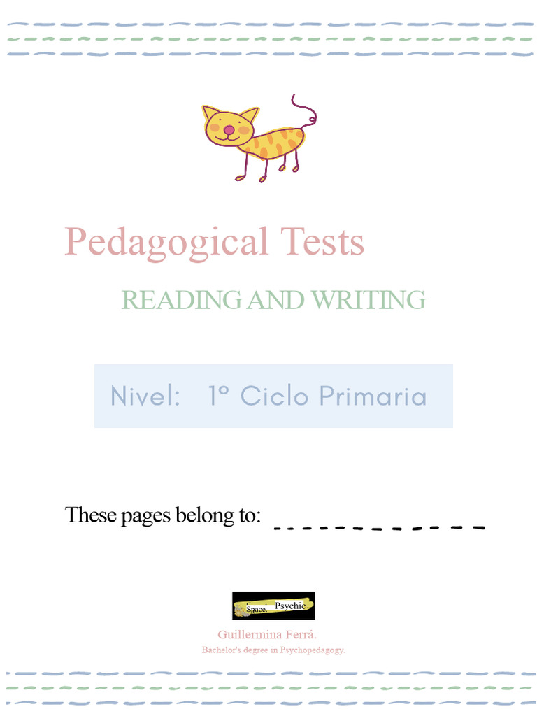 Pedagogical Reading and Writing Tests | PDF