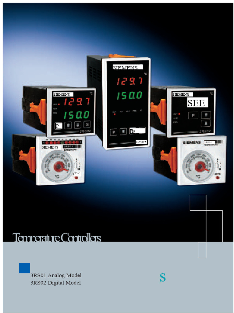 Temperature Controllers Catalog | PDF | Relay | Hysteresis