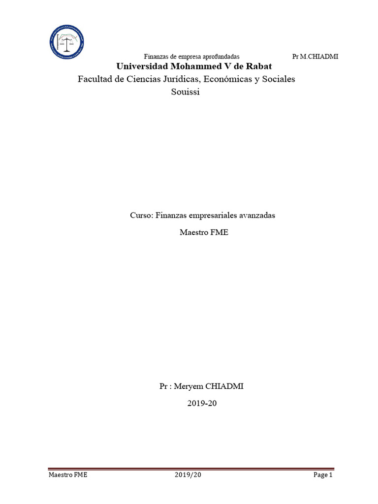 Finanzas Empresariales Avanzadas: Inversiones y Riesgos | PDF | Interés ...