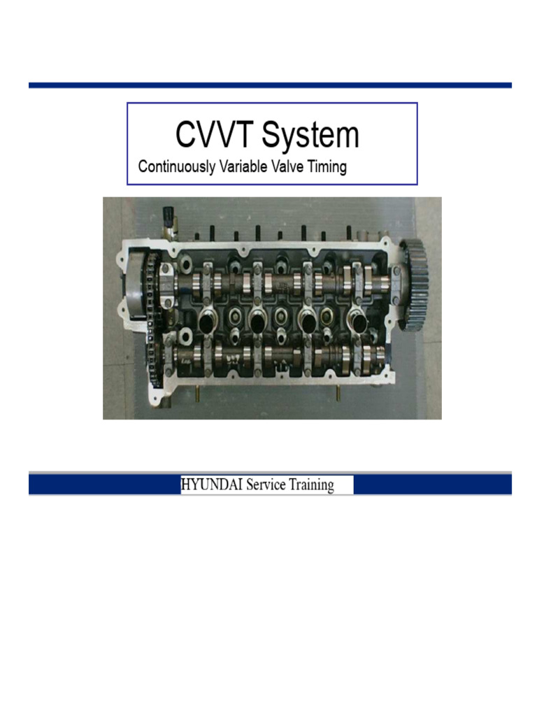 CVVT System Overview and Components | PDF | Engines | Mechanical ...