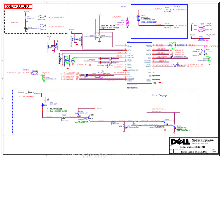 Schéma de connexion Codec audio CS4213D | PDF | Ingénierie informatique ...