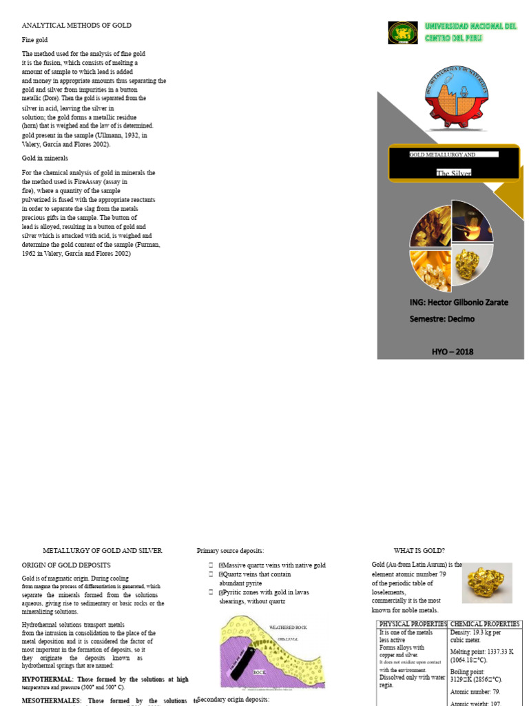 Analytical Methods for Gold and Silver | PDF | Metallurgical Assay | Gold