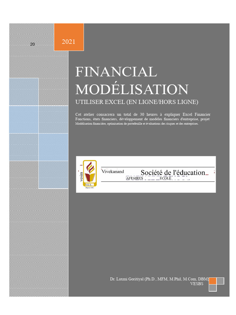 Atelier Excel : Modélisation Financière | PDF | Modèle mathématique ...