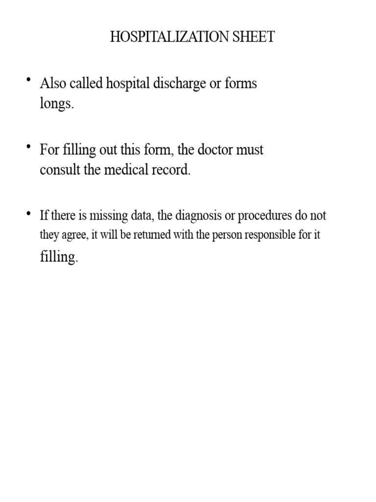 Hospitalization and Discharge Sheet | PDF | Hospital | Medical Record