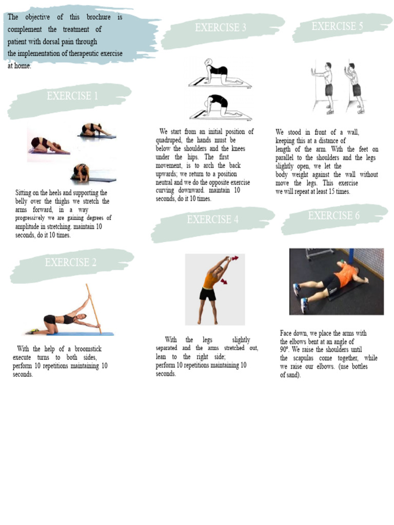 Home Exercises for Dorsal Pain Relief | PDF | Foot | Musculoskeletal System