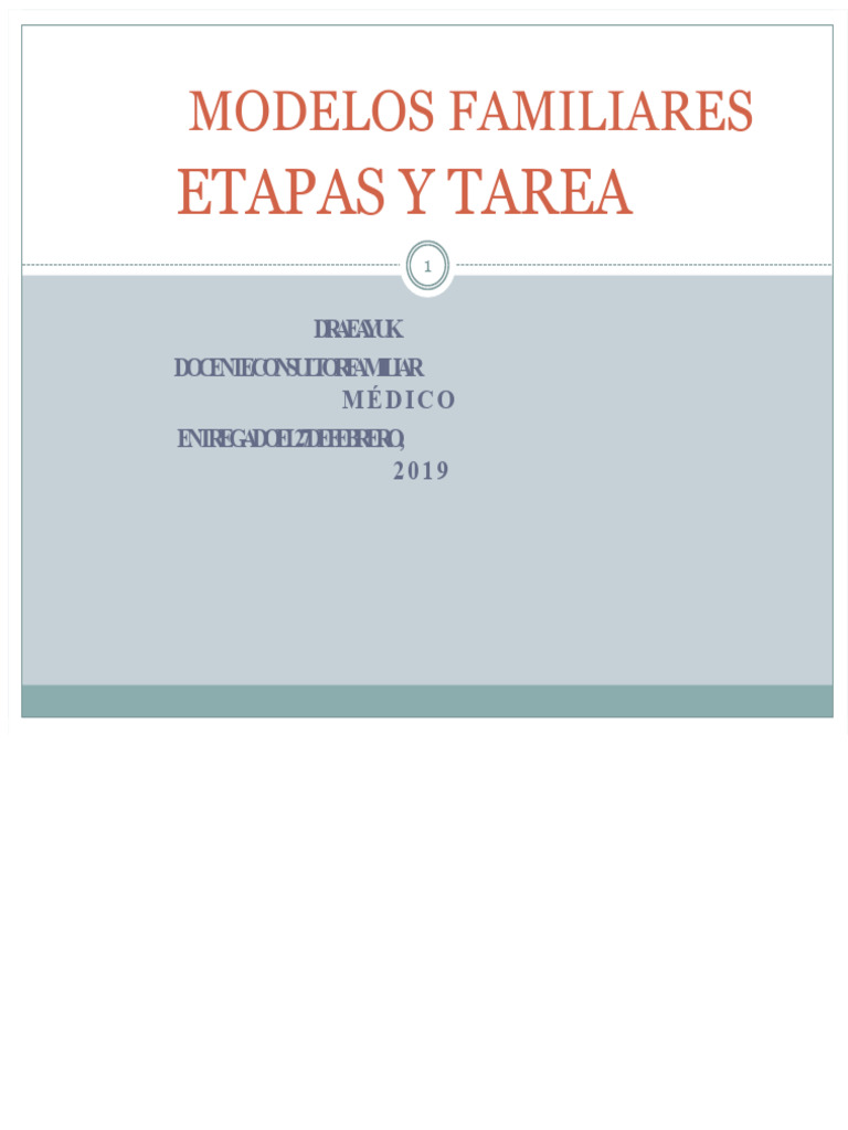 Modelos y Etapas del Desarrollo Familiar | PDF | Familia | Adolescencia