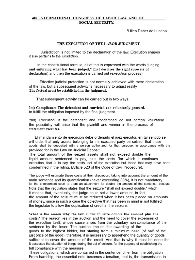 Execution of Labor Judgments Explained | PDF | Arbitration | Judgment (Law)
