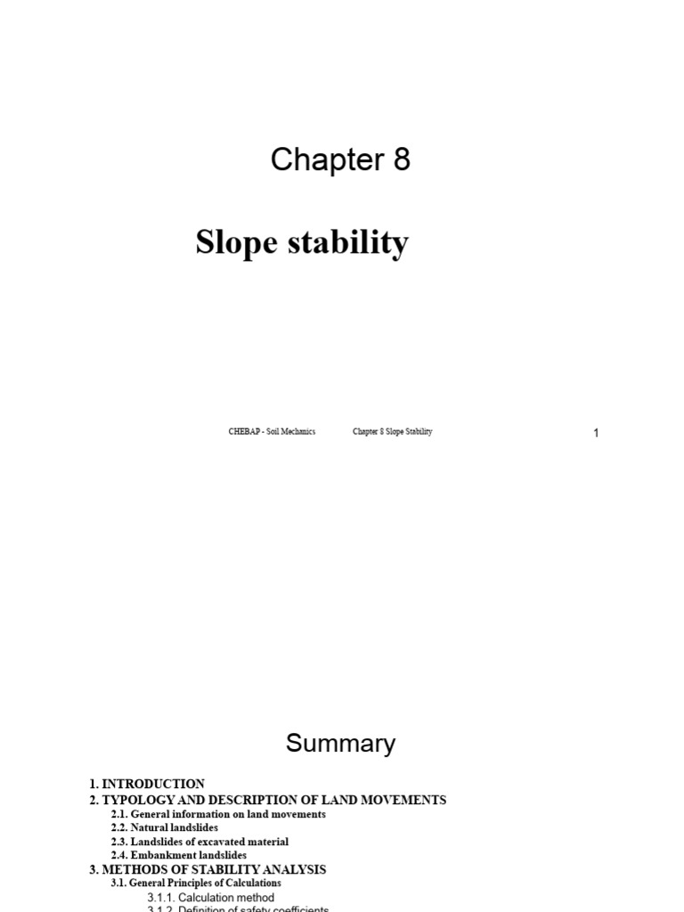 Slope Stability Analysis Techniques | PDF | Landslide | Soil Mechanics