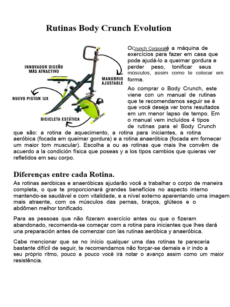 Rotinas de Exercício com Body Crunch | PDF | Músculo