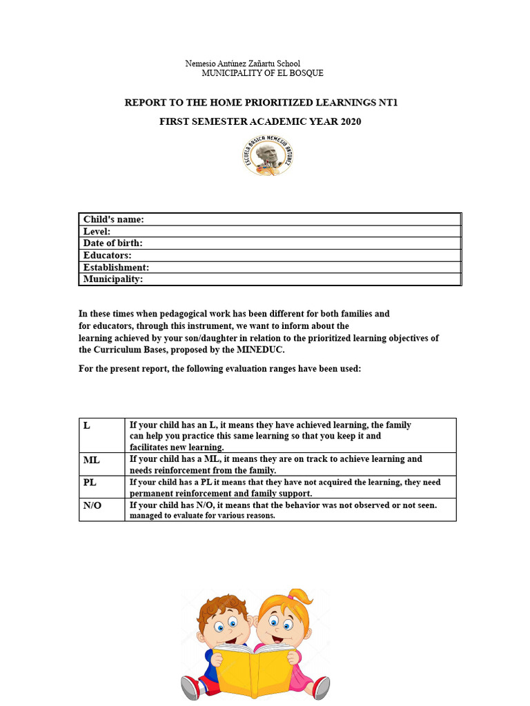 1-Home Report, NT1 Unfinished | PDF | Word | Learning