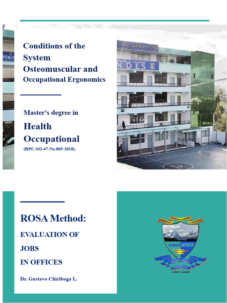 ROSA Method for Office Ergonomics Evaluation | PDF