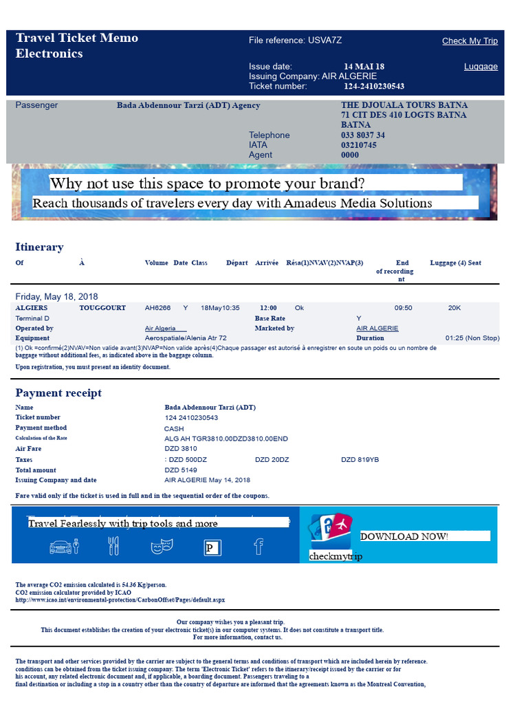 Your Electronic Ticket Receipt | PDF | Transport