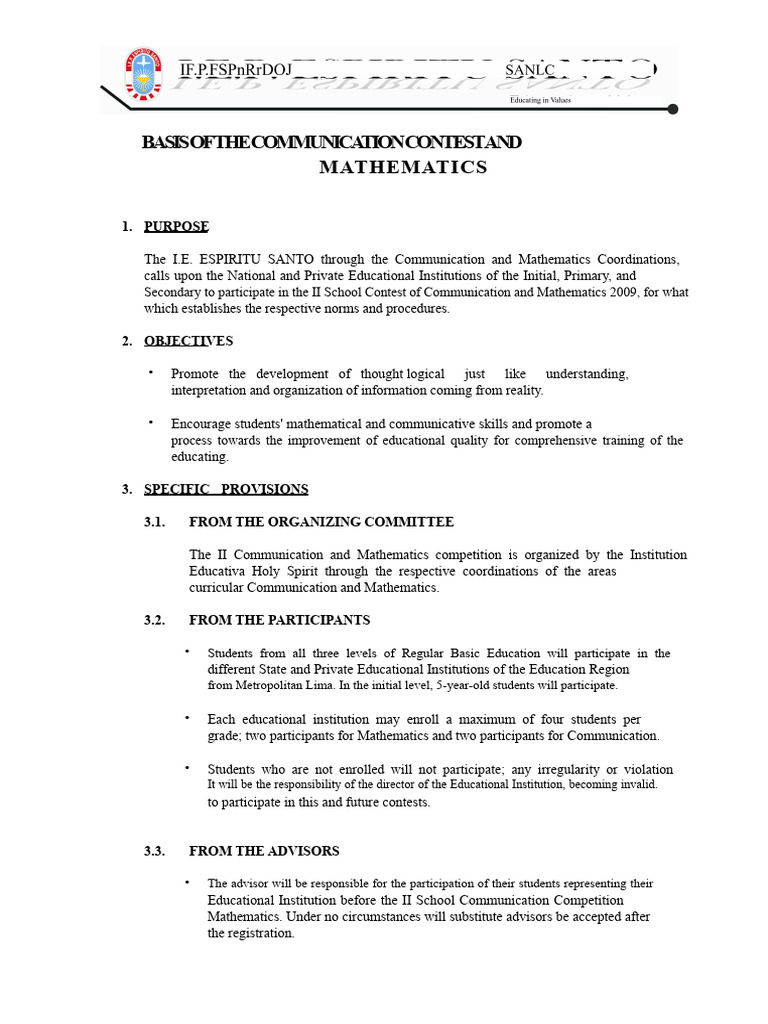Contest Bases Model of Communication and Mathematics PDF | PDF