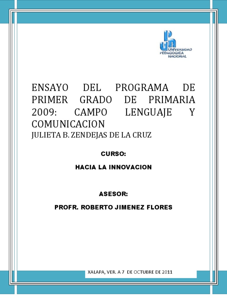 Análisis del Programa de Lenguaje 2009 | PDF | Educación primaria ...