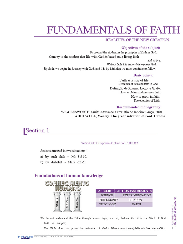 Principles of Faith in New Creation | PDF | Faith | Divine Grace