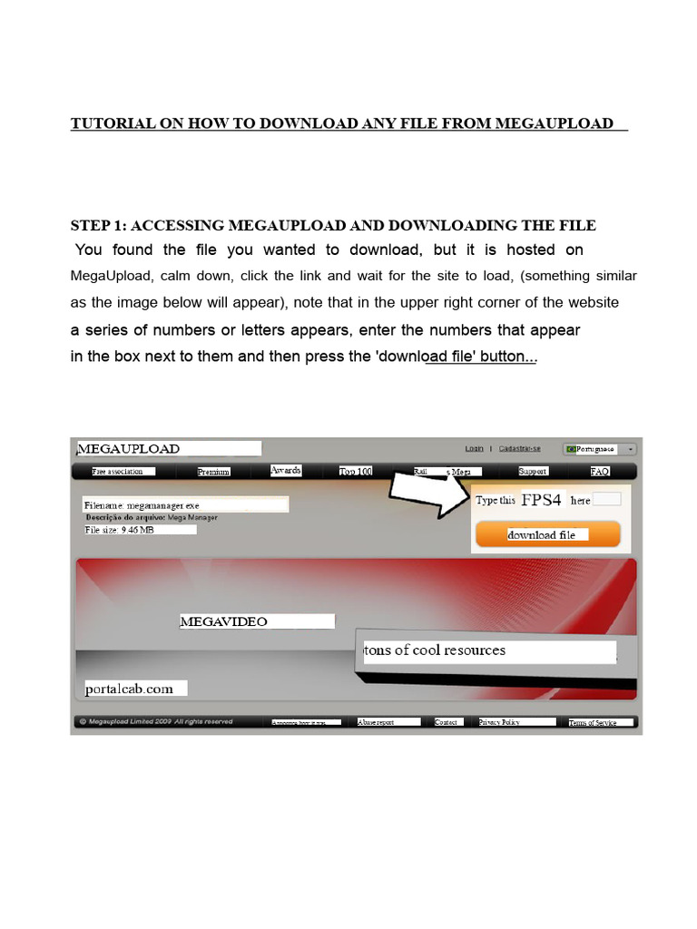 Tutorial On How To Download Any File From Mega Upload | PDF