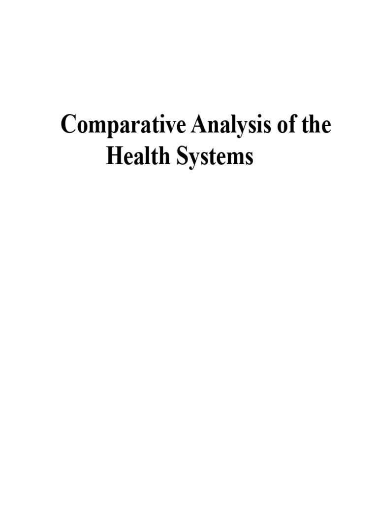 Comparative Analysis of Health Systems | PDF
