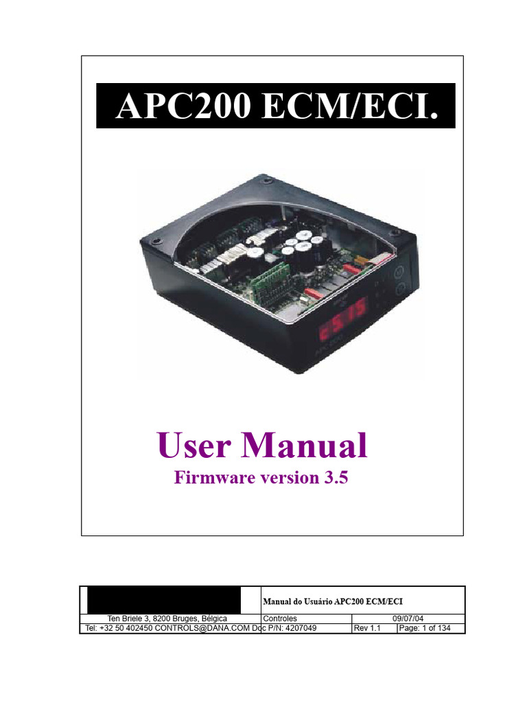 Manual do Usuário APC200 ECM/ECI | PDF | Conector elétrico | Engenharia ...