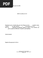 Modelo Carta de Cancelamento