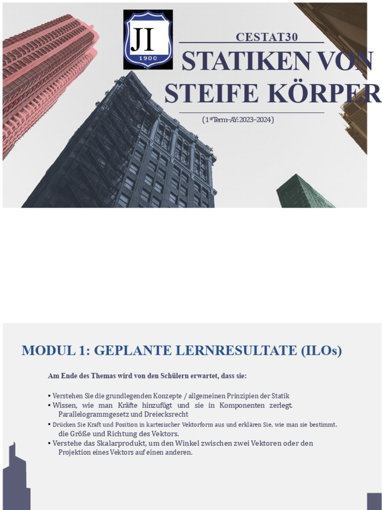 01-CESTAT30-Statik Von Starren Körpern-Prinzipien-Grundlagen Der Statik ...