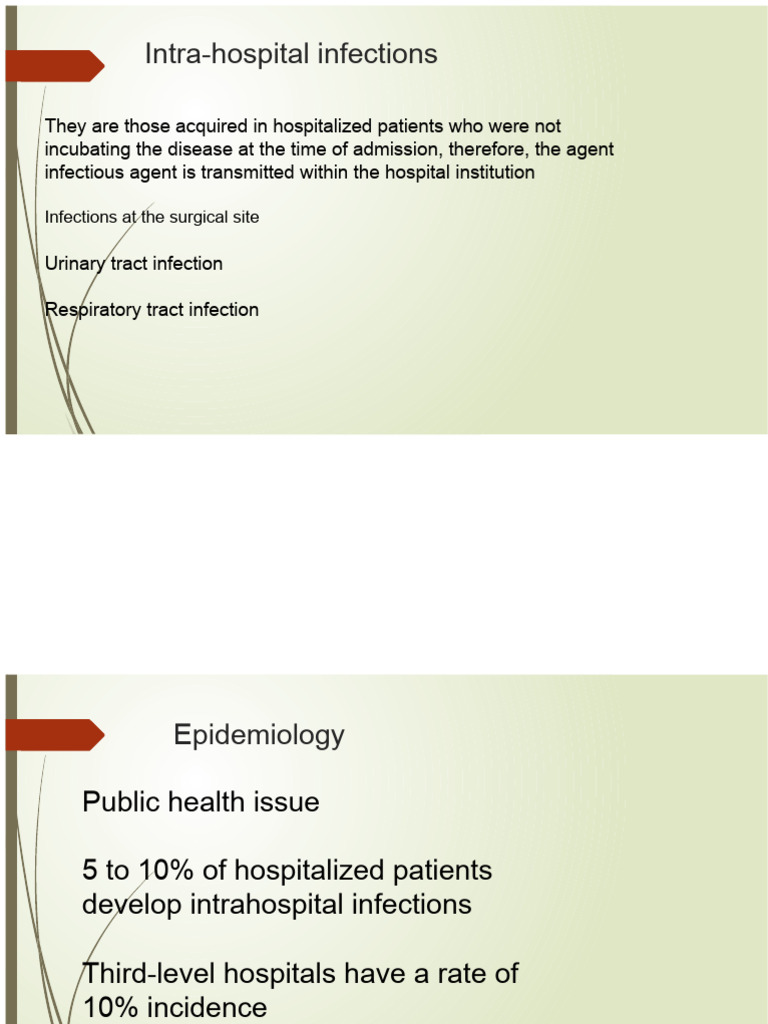Intra-Hospital Infections Overview | PDF | Hospital Acquired Infection ...