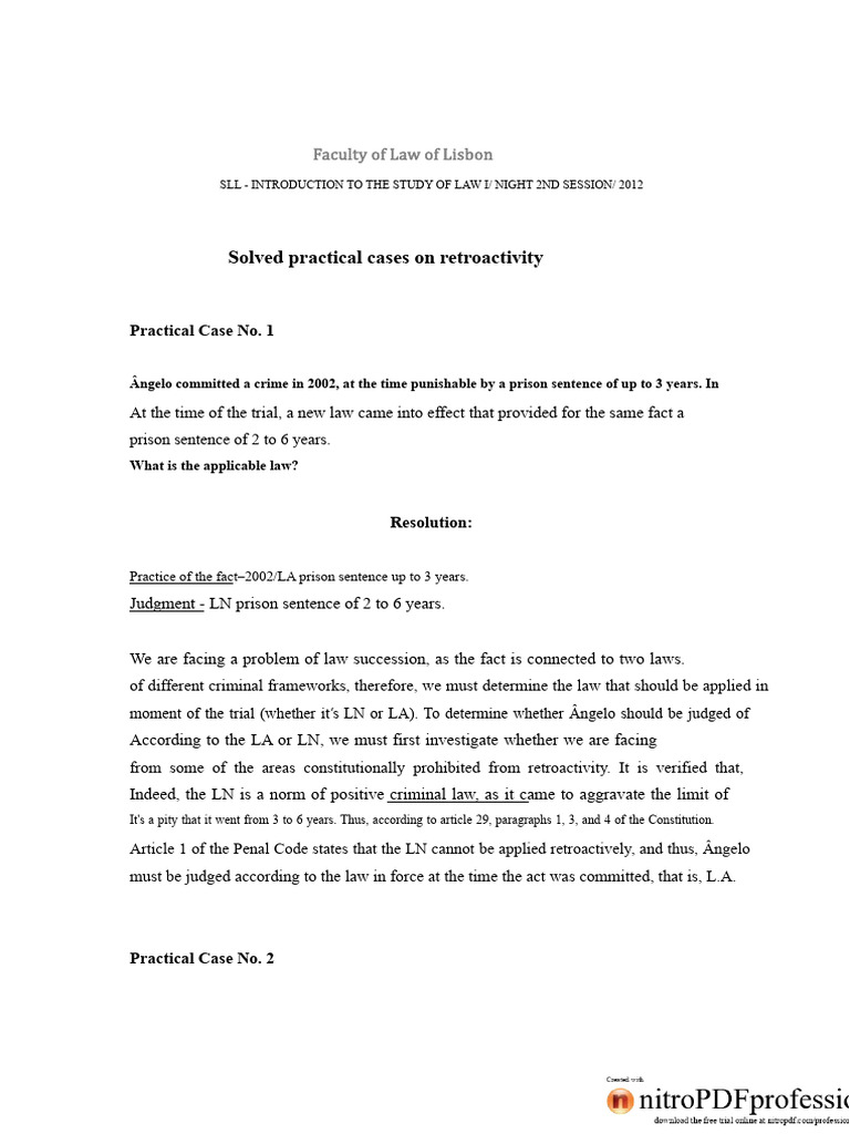 Retroactivity in Criminal Law Cases | PDF | Ex Post Facto Law | Crimes
