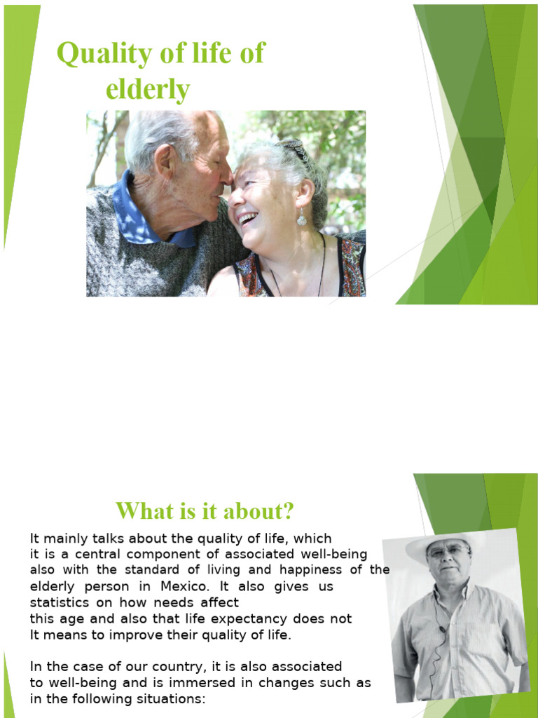 Quality of Life of The Elderly | PDF | Well Being | Quality Of Life