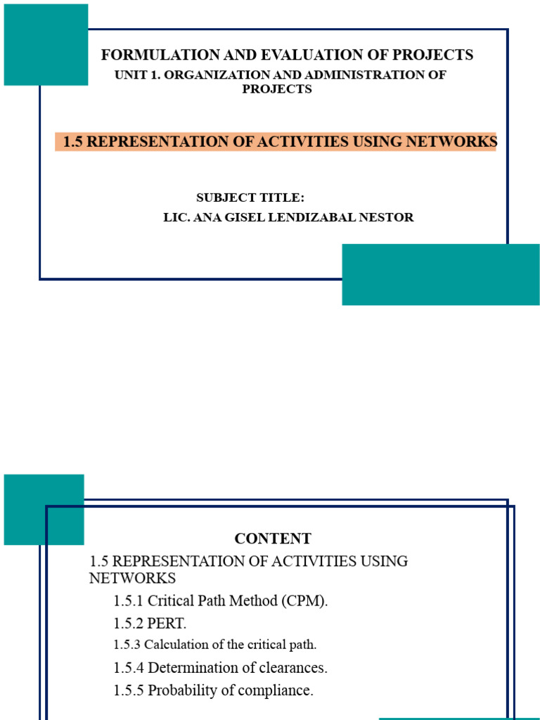 Picture of 1.5 Network of Activities PDF | PDF | Variance | Normal Distribution