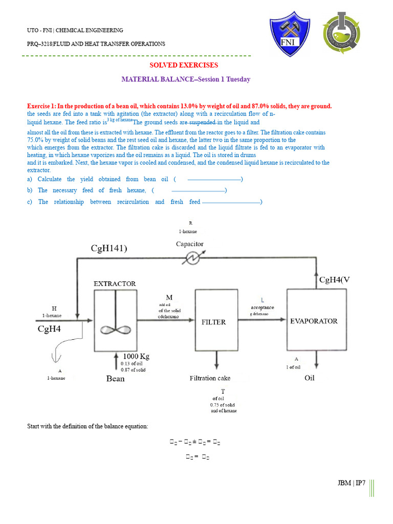 Fluid and Heat Transfer Exercises | PDF | Filtration | Liquids