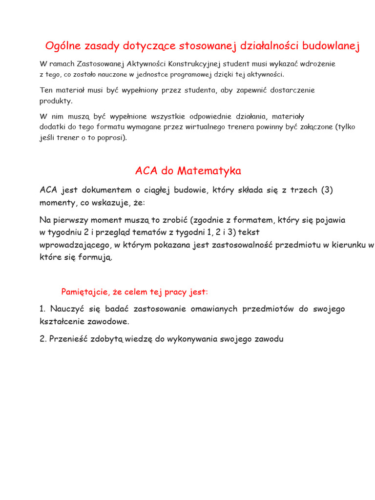 Format ACA 1 | PDF