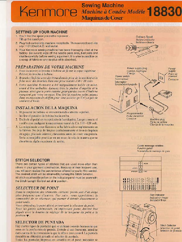 Sewing Machine Installation Guide | PDF