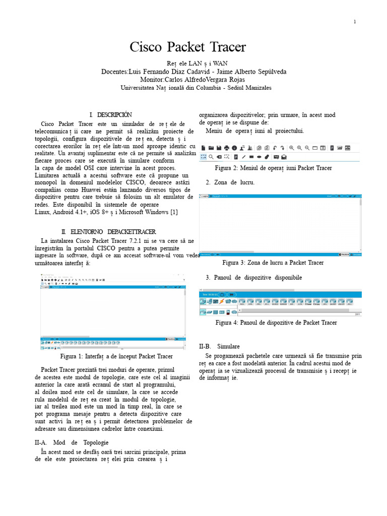 Lab 1 Cisco Packet Tracer | PDF