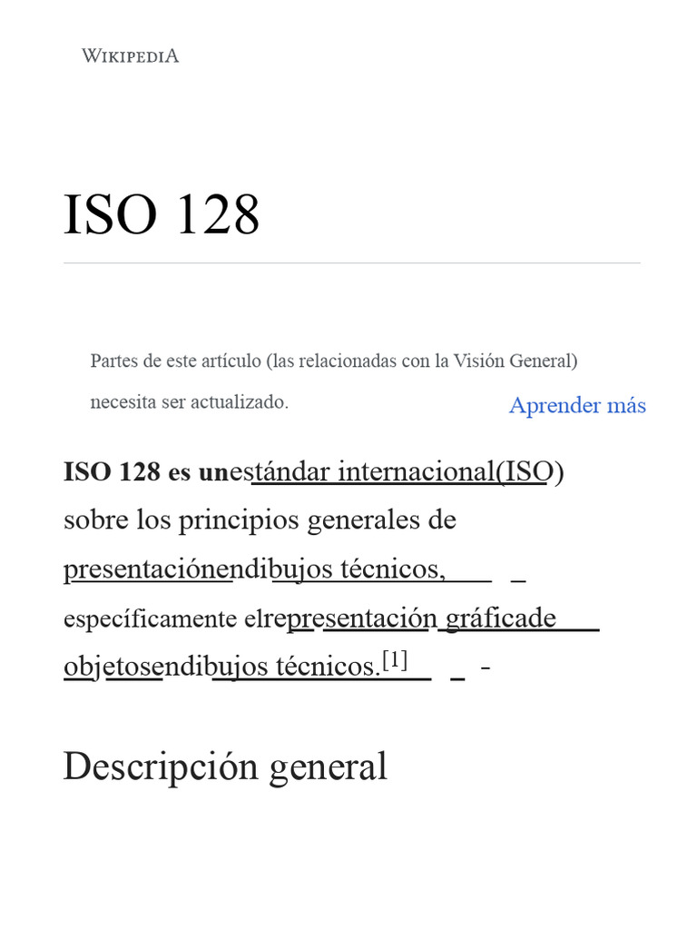 Normativa ISO 128: Dibujos Técnicos | PDF | Diseño asistido por ordenador