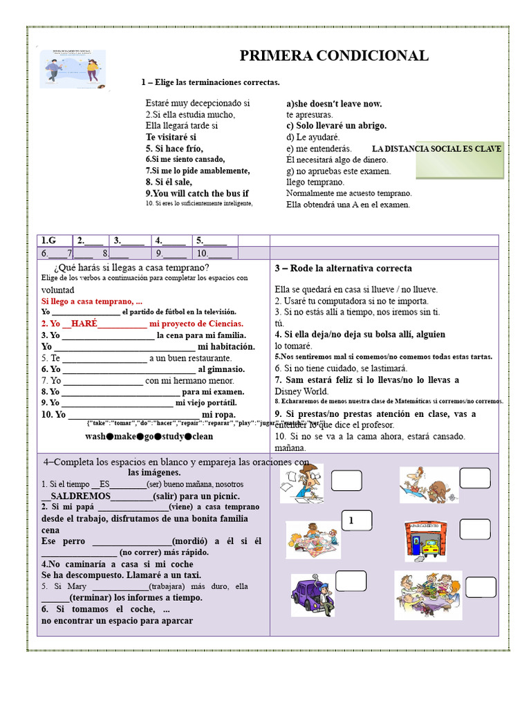 Ejercicios de Primera Condicional | PDF