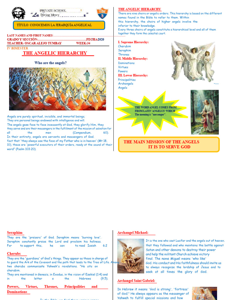 The Angelic Hierarchy Sec. | PDF | Angel | Theology