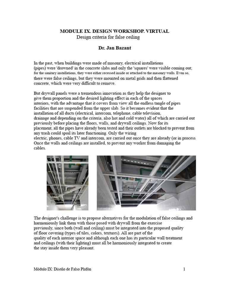 False Ceiling Design Guidelines | PDF | Ceiling | Wall