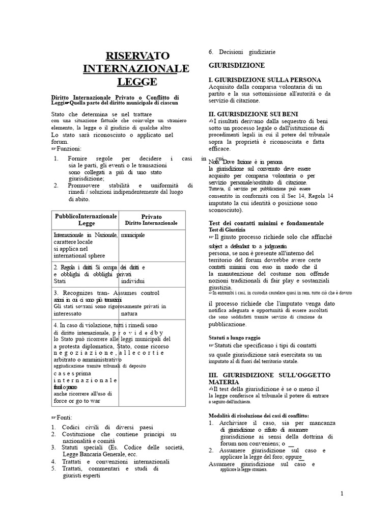Diritto Internazionale Privato | PDF