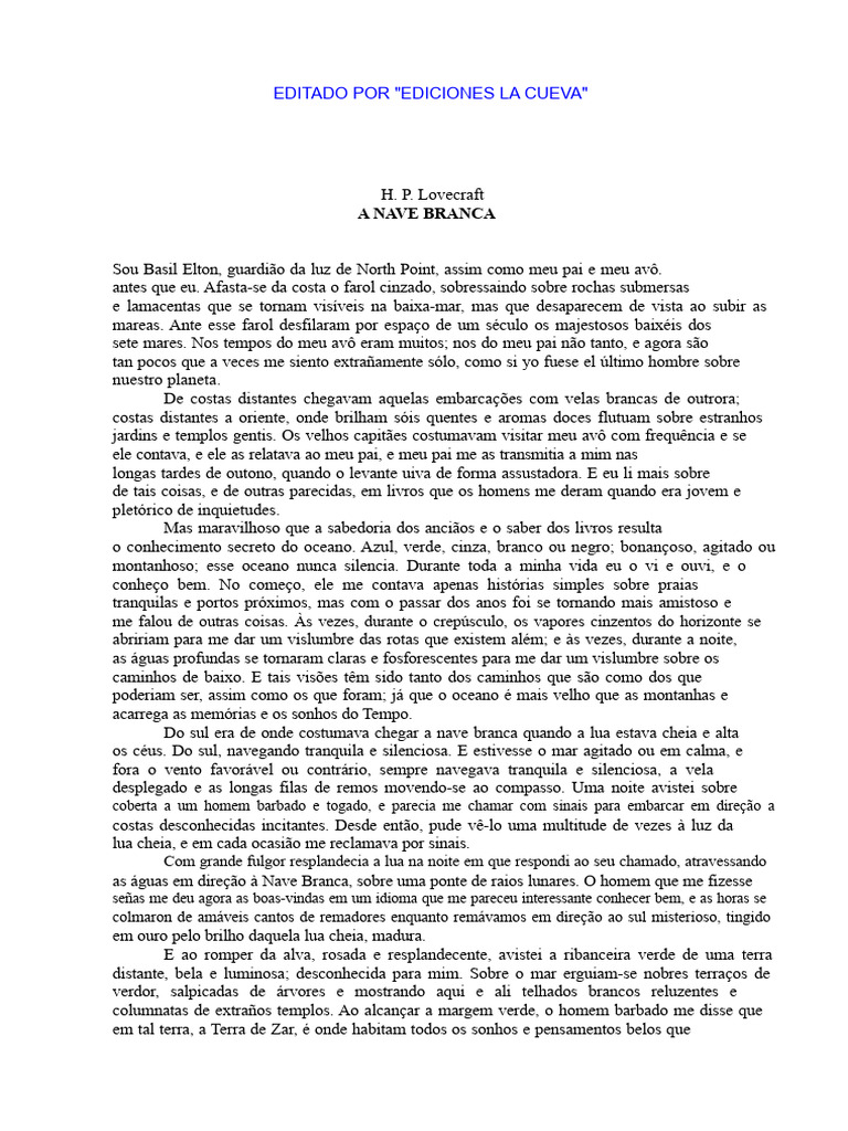 A Nave Branca: Viagem ao Desconhecido | PDF | Lua | Céu