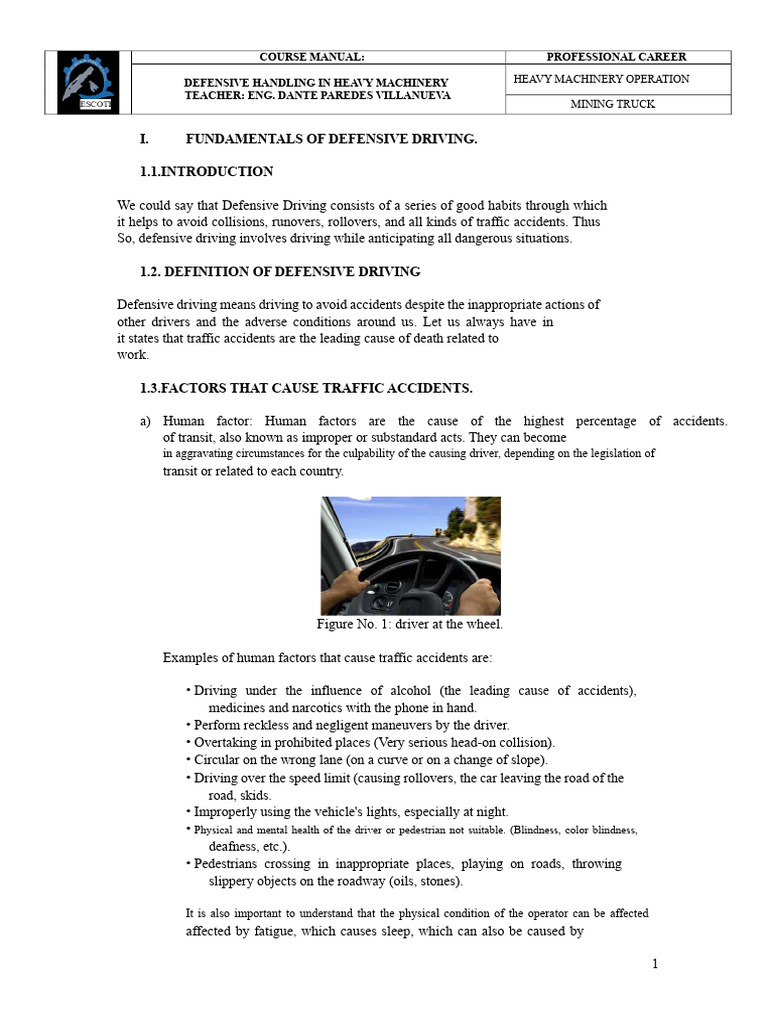 Defensive Driving for Heavy Machinery | PDF | Traffic Light | Traffic ...