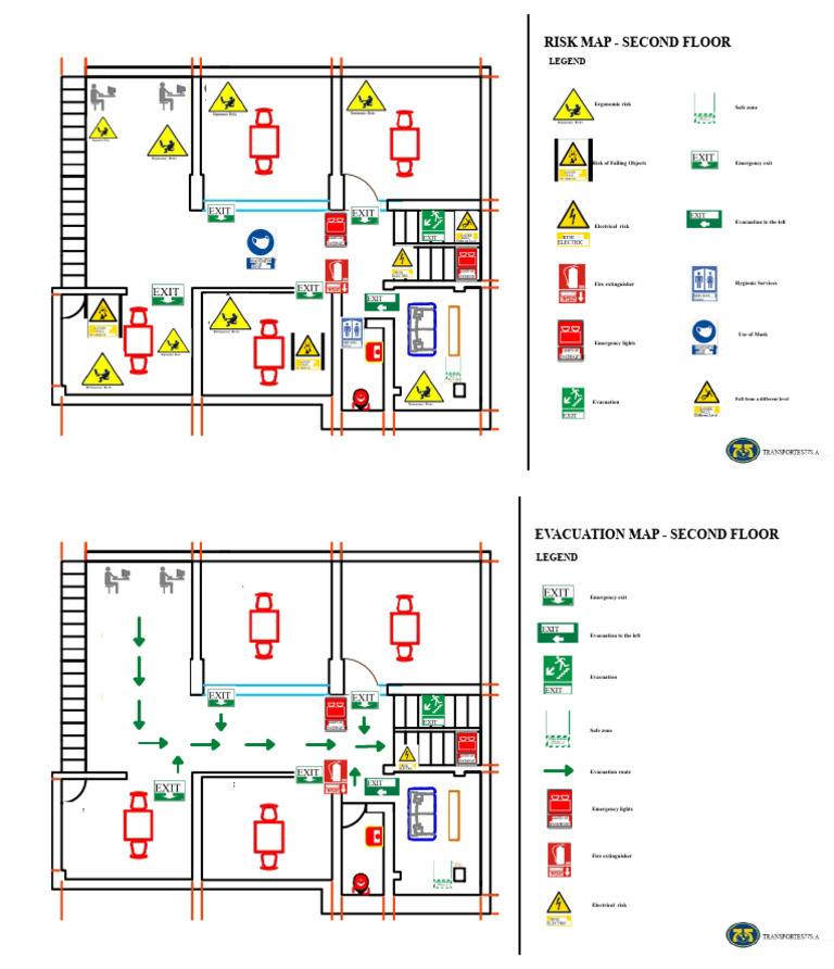 Second Floor Risk and Evacuation Map | PDF